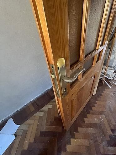 qapi ceftesi: Şüşəli taxta otaq qapısı - Material: təbii şam ağacı qeyd olunan 3 — 3