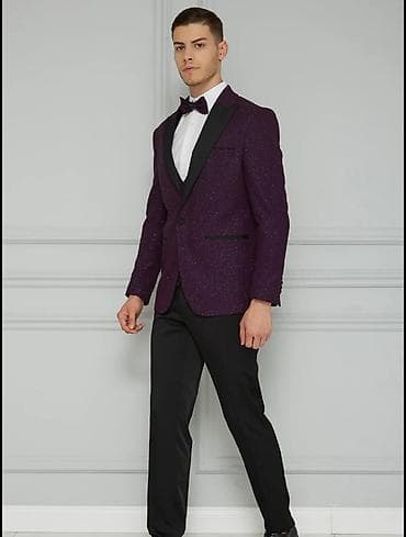 Куртки: Yalnız Pencək !!!Bənövşəyi rəngli, parıltılı teksturaya malik kişi — 2