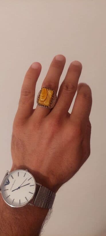 купить мужские часы в баку: Üzük, Gümüş, Kəhrəba — 1