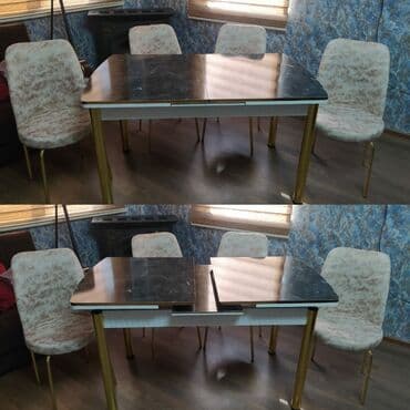 yigilib acilan stollar: Mətbəx üçün, Yeni, Açılan, Dördbucaq masa, 4 stul — 2