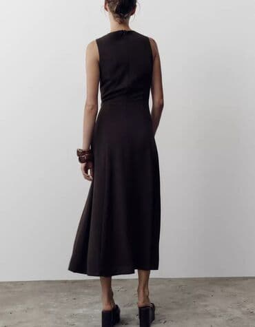 изготовление значков на заказ: Повседневное платье, Миди, Zara, M — 2