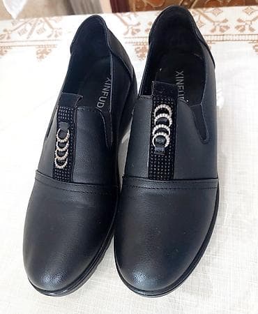 dovşan formalı ev ayaqqabıları: Ölçü: 38, rəng - Qara, Yeni — 1