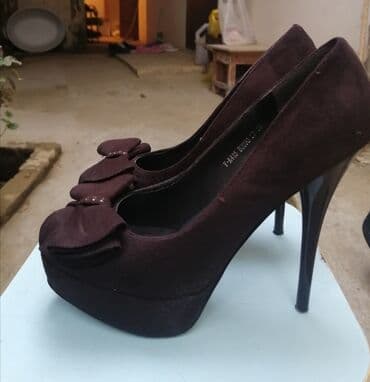 dikdaban: Tuflilər, Ölçü: 37, rəng - Qəhvəyi, İşlənmiş — 1