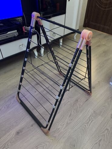 вешалка потолочная для сушки белья: Qatlanan paltarqurudan asılqan - Material: möhkəm metal karkas — 5