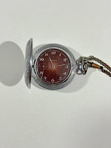 gumuş saat: Məhsul: mexaniki cib saatı, zəncirli, qapaqlı model İşləkdir — 2