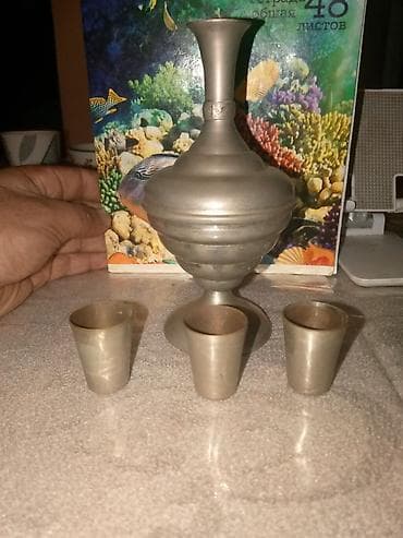 Qab-qacaq və mətbəx ləvazimatları: Şərq üslublu metal qab-qacaq dəsti - Material: döymə metal — 2