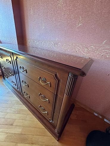 taxta komod: Klassik üslubda ikitərəfli komod/dresser - Material: ağac əsaslı — 2