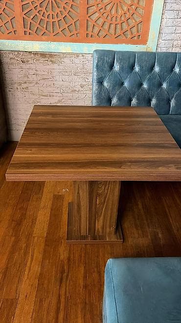 restoran stolu: 6 eded kafe ucun masa 1×1 Cox.az istifade edilib Qiymet 1 ededi 60 — 1