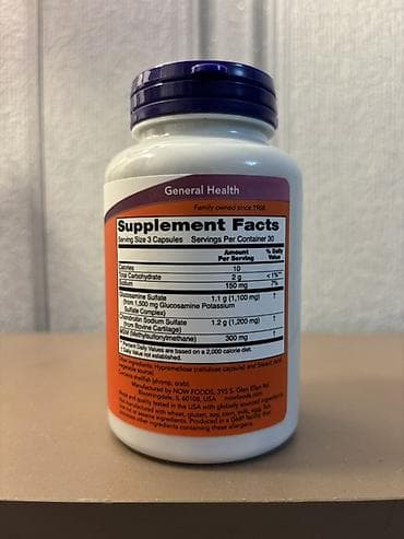 pehriz: NOW Glucosamine & Chondroitin with MSM – oynaq dəstəyi üçün — 2