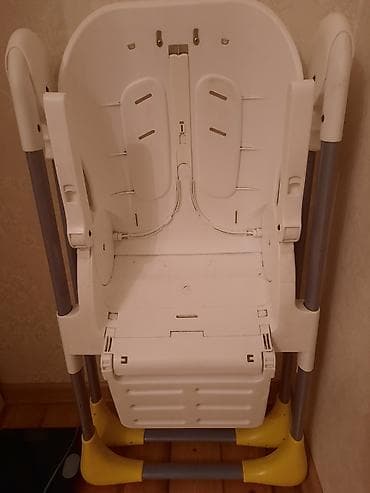 Uşaqlar üçün yemək masasi - Asan təmizlənən plastik oturacaq və bel