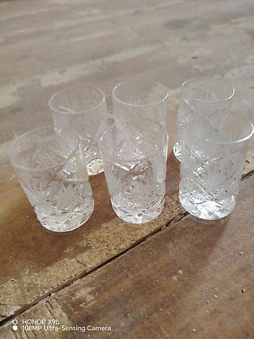 dibçək qabı: Rümkalar, rəng - Ağ, Şüşə, 6 ədədli dəst, Çexiya — 2