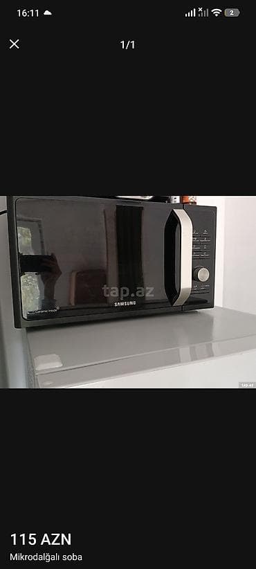 Mikrodalğalı soba Samsung, Ayrıca dayanan, Mikrodalğalar ilə, rəng - Qara