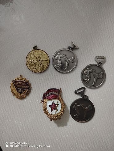 medalar: Sovet dövrünə aid kolleksiya medalları və nişanları dəsti Tərkib: - — 2