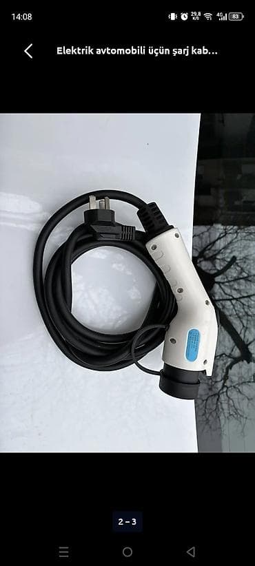 Aksesuarlar və tüninq: Elektrik avtomobili üçün şarj kabeli - Tip: AC şarj kabeli - Qoşulma — 2