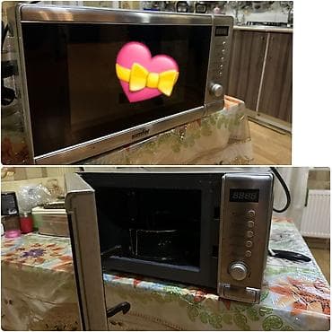 Mikrodalğalı soba Simfer, Ayrıca dayanan, Mikrodalğalar ilə, rəng - Gümüşü