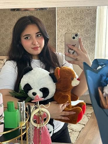 Yumşaq oyuncaqlar: Məhsul: 2 ədəd plyuş oyuncaqlar dəsti - Növlər: panda və ayı balası - — 2