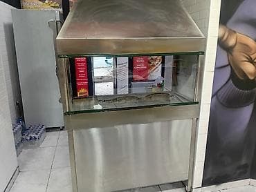 Paslanmayan poladdan vitrinli kömür/odun sobası – restoran və — 7