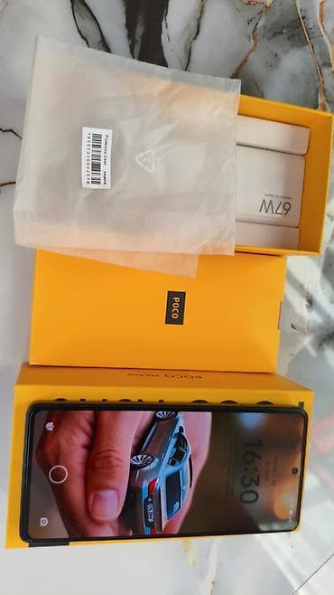 telefon android: Poco M6 Pro, 256 GB, rəng - Mavi, Barmaq izi — 1