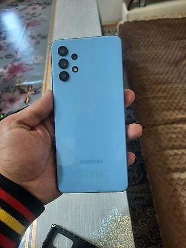 barter telefon iphone: Samsung Galaxy A32, 64 GB, rəng - Göy, Barmaq izi — 3