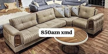 metbex künc divanları: Künc divan dəsti - L‑şəkilli, sağ künc yerləşimi - Yumşaq, toxuması — 1