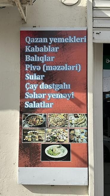 yeməli gil: Məhlə Kafe – Manqal Kabab Evi Xidmətlər və menyu: - Manqal kababları — 2