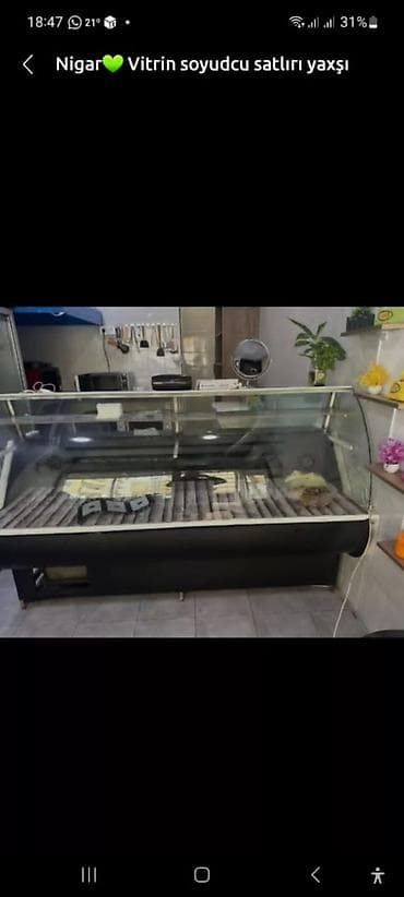 TƏCİLİ SATILIR. Vitrin tipli soyuducu vitrin - Mağaza, kafe
