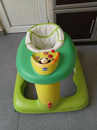 Chicco brendinin uşaq gəzdirəni (walker) - Rəng: yaşıl-sarı - Yumşaq