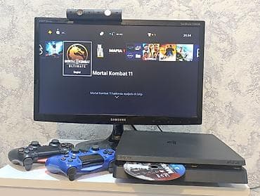 hdd disk: PS4 slim 500GB tam komplekt 2 pult +20oyun yaddaşında. Sistem 13.52 — 2