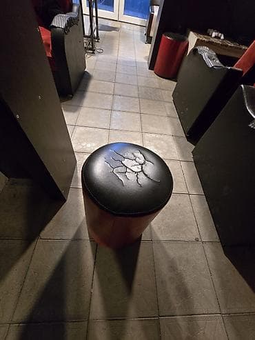 детский компьютерный стул: Пуфик-стул, Кожзаменитель, цвет - Черный, Нет кредита, Нет доставки — 1