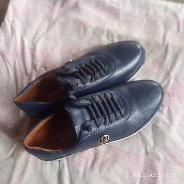 синие мужские туфли: Mavi rəngli kişi ayaqqabısı - Stil: gündəlik/klassik krossovka tipli — 4