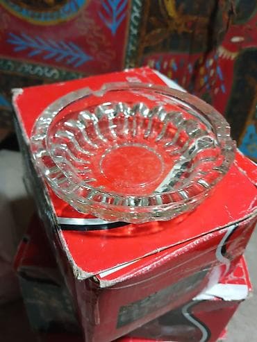 Şüşə külqabı - Material: qalın, şəffaf şüşə - Dizayn: dairəvi forma