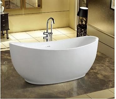 mermer boya: Müasir, sərbəst dayanan vanna qablari - Dizayn: Oval və heykəltaraş — 3