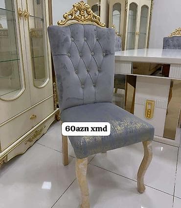 Qonaq otağı üçün, Qatlanmayan, rəng - Boz Stul