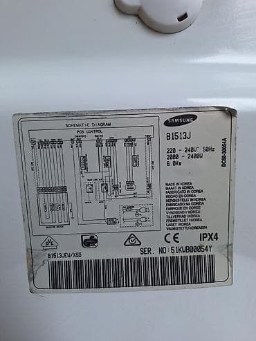 ev kondisionerləri: Paltaryuyan maşın Samsung, 5 kq, İşlənmiş, Avtomat, Qurutmasız, Kredit yoxdur, Ünvandan götürmə — 7