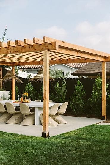 gencede mebel: Taxta Pergola – bağ və həyət üçün estetik kölgəlik konstruksiyası - — 1