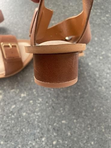 Sabo: Qadın üçün dəri sandal - Rəng: karamelli/qəhvəyi Yenidir çox — 4