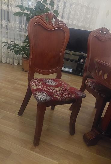 sdullar: Qonaq otağı üçün, İşlənmiş, Açılmayan, Oval masa, 6 stul — 3