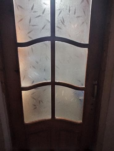 qapı taxta: İkili və tək yarpaqlı interyer qapıları (şüşəli) - Material: təbii — 4