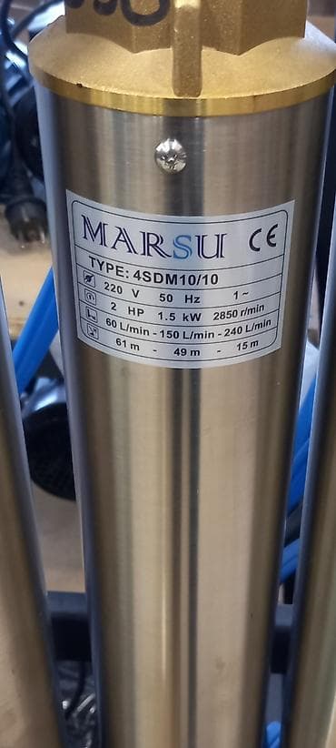 Nasos, Artezian quyusu üçün, Göl üçün, Quyu üçün, quraşdırılma Sualtı, İşlənmiş