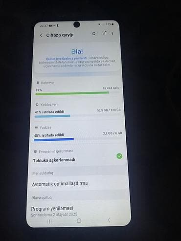rengli printer: Samsung Galaxy A51, 128 GB, rəng - Ağ, Sensor — 5