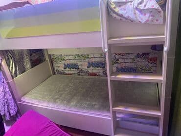 Oğlan və qız üçün, Çarpayı, Matras ilə, Siyirməsiz, Laminat