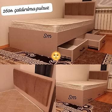 yataq tek: Yeni, Təknəfərlik çarpayı, Matras ilə, Siyirməli — 1