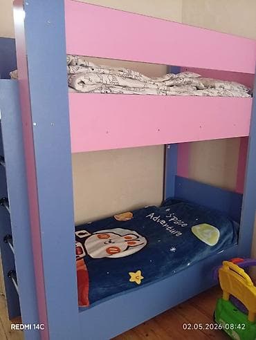 ucuz mebeler: Oğlan və qız üçün, Yeni, Çarpayı, Matrassız, Siyirməsiz, MDF — 2