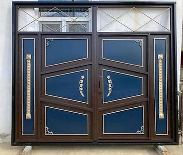 demir qutu profil: Dəmir Həyət darvazası, Mexaniki, Şəbəkə ilə, rəng - Qəhvəyi, Kredit yoxdur — 1