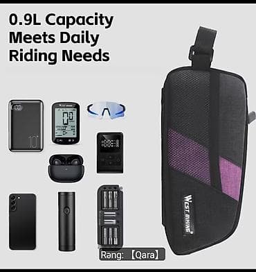 Велоаксессуары: WEST BIKING velosiped çərçivə çantası Velosipedin ön hissəsinə, sükan — 5