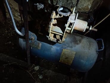 rəng vuran: Hava kompressoru (köçürülə bilən, çənli) - Rəng: mavi - Təkərli şassi — 3