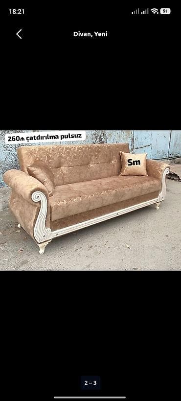 ag masa: Divan, Yeni, Açılmayan, Vеlur parça, Şəhərdaxili pulsuz çatdırılma — 1