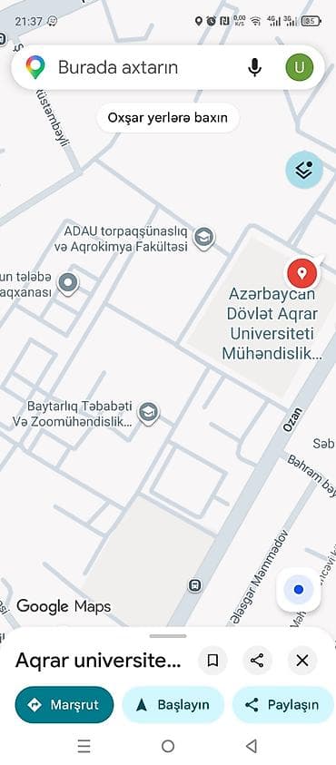 GPS naviqatorlar: Gəncə şəhərində tələbə qızlara kirayə ev 🏠 📍 ADAU-ya çox yaxın ərazidə — 1