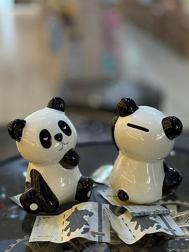 Panda formalı pul yığan qəfəslər (saxlama bankası) - Dizayn: Şirin