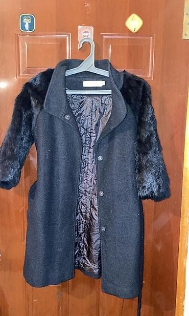 Paltolar: İdeal vəziyyətdədir. Qadın palto - Rəng: qara/qaranlıq antrasit - — 1